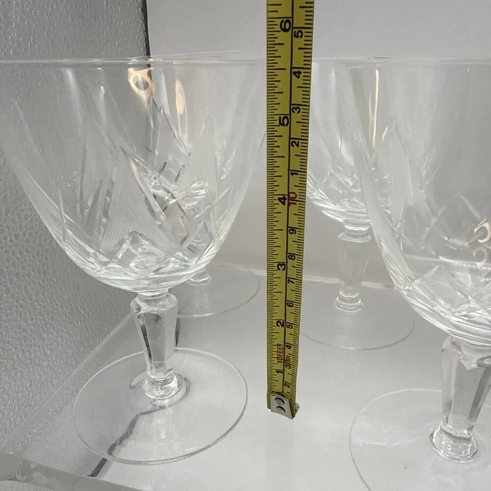 40 Pieces Art Deco Cocktail Glasses Vintage Etched Empire or Star Burst Pattern